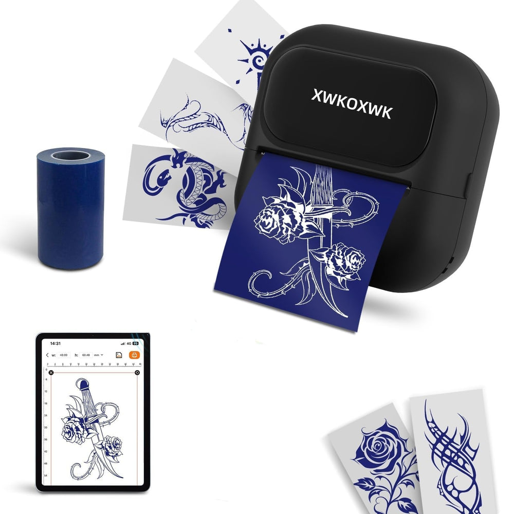 XWKOXWK front view showing compact printer and benefits portability