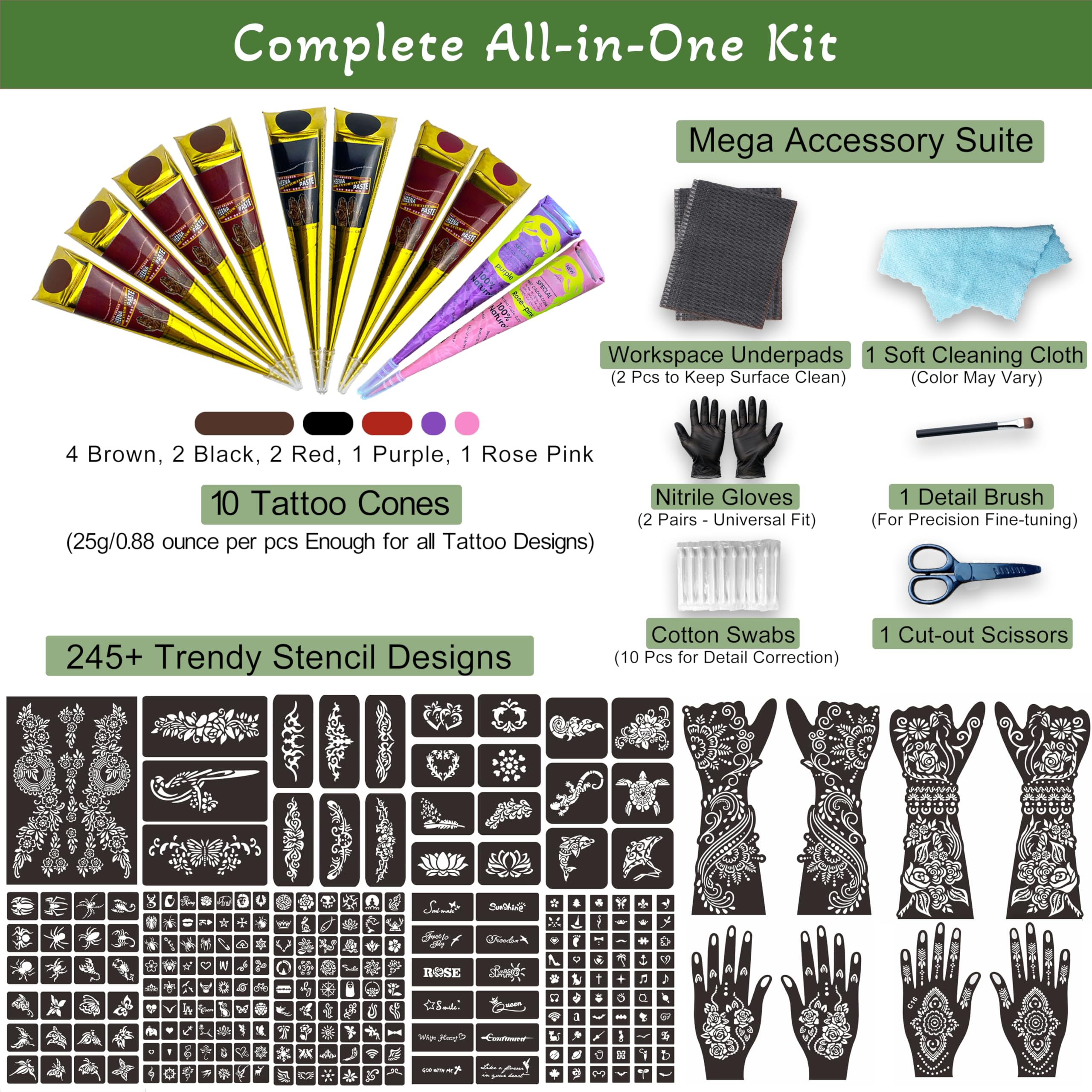 xwglft stencil sheets spread displaying diverse designs benefit: quick application