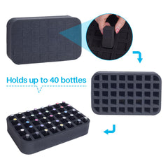 YAHOURWAT close-up of slot grid showing foam texture and secure bottle fit