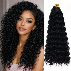 Yairgense front packaging showing 18-inch boho ocean wave and benefits