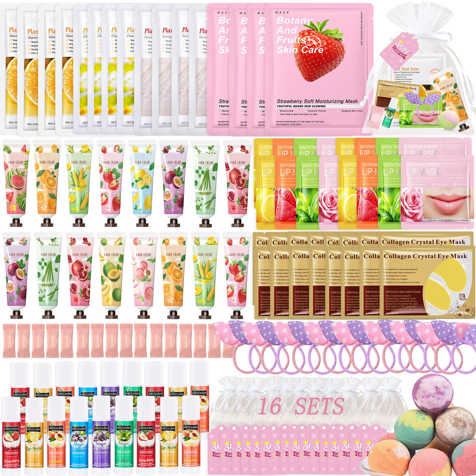 YALARY front packaging showing full 160-piece spa set, ready for events