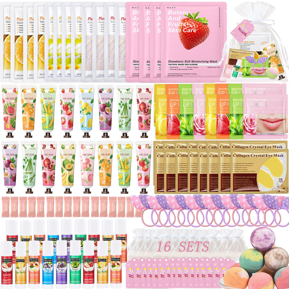 YALARY front packaging showing full 160-piece spa set, ready for events
