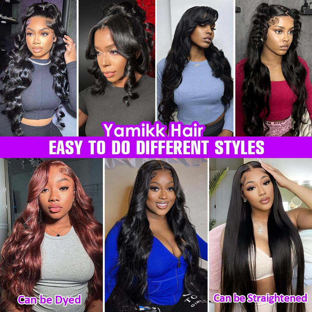 Yamikk lifestyle shot of model wearing long waves showing styling versatility benefit