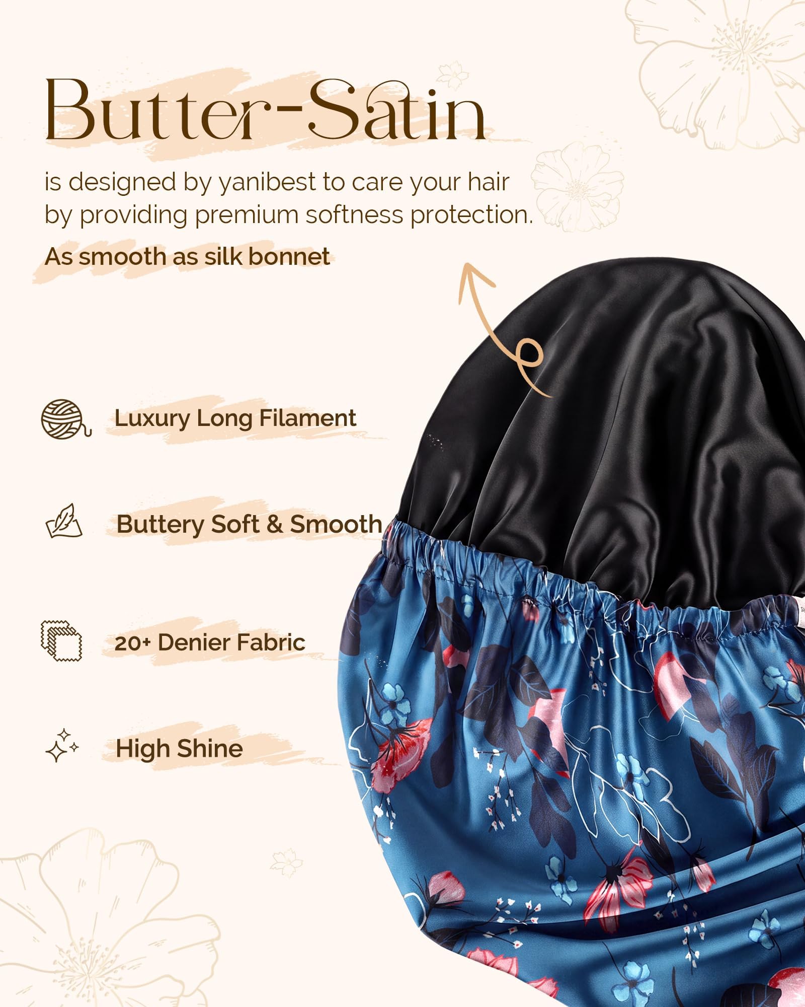 YANIBEST adjustable drawstring detail allowing custom fit and secure wear all night