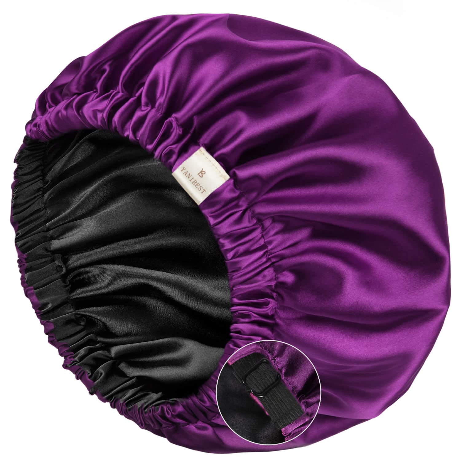 YANIBEST front view of bonnet showing shape and coverage for secure sleep