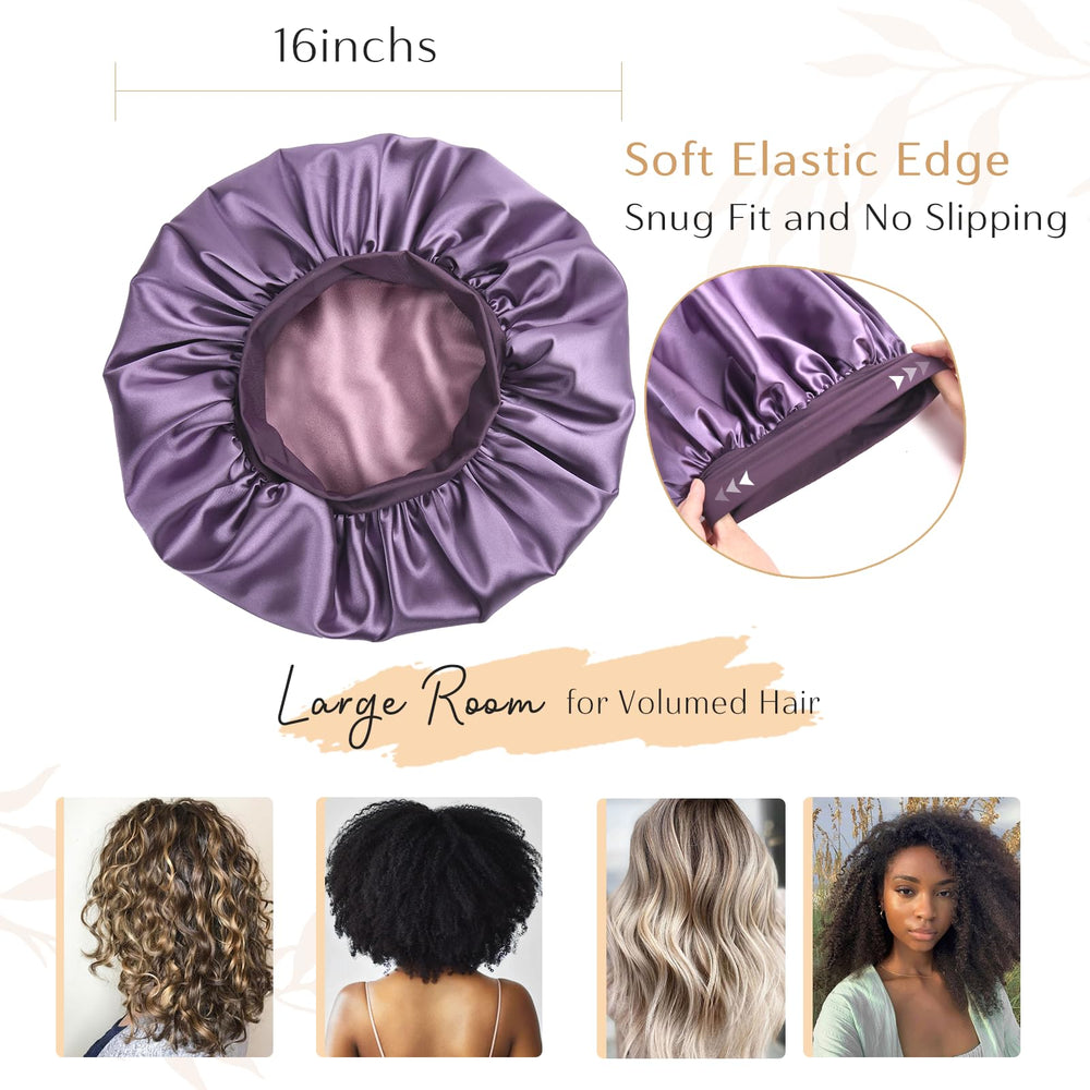 YANIBEST bonnet worn on a pillow showing reduced friction and protected hair