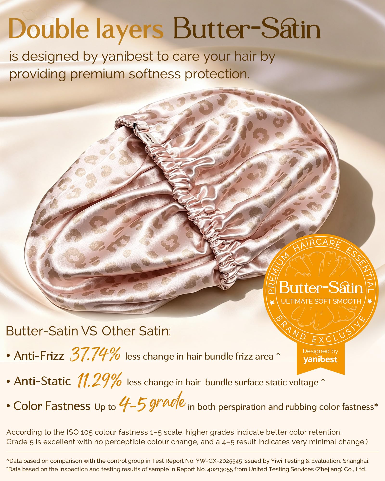 YANIBEST close-up of butter-satin texture demonstrating smooth surface that reduces frizz