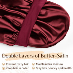 YANIBEST close-up of double-layer satin fabric showing extra protection and softness