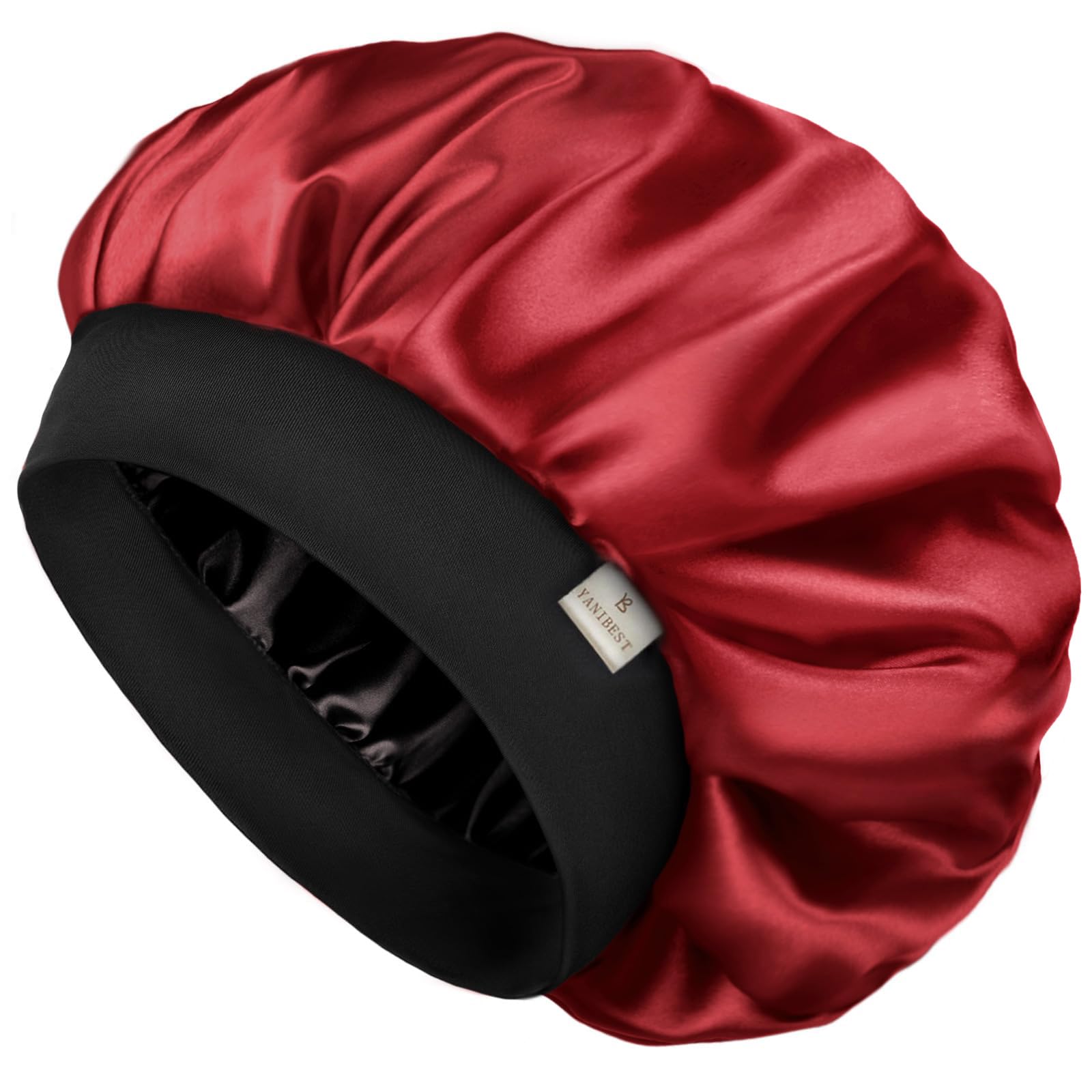 YANIBEST bonnet front view shows smooth satin and protective design