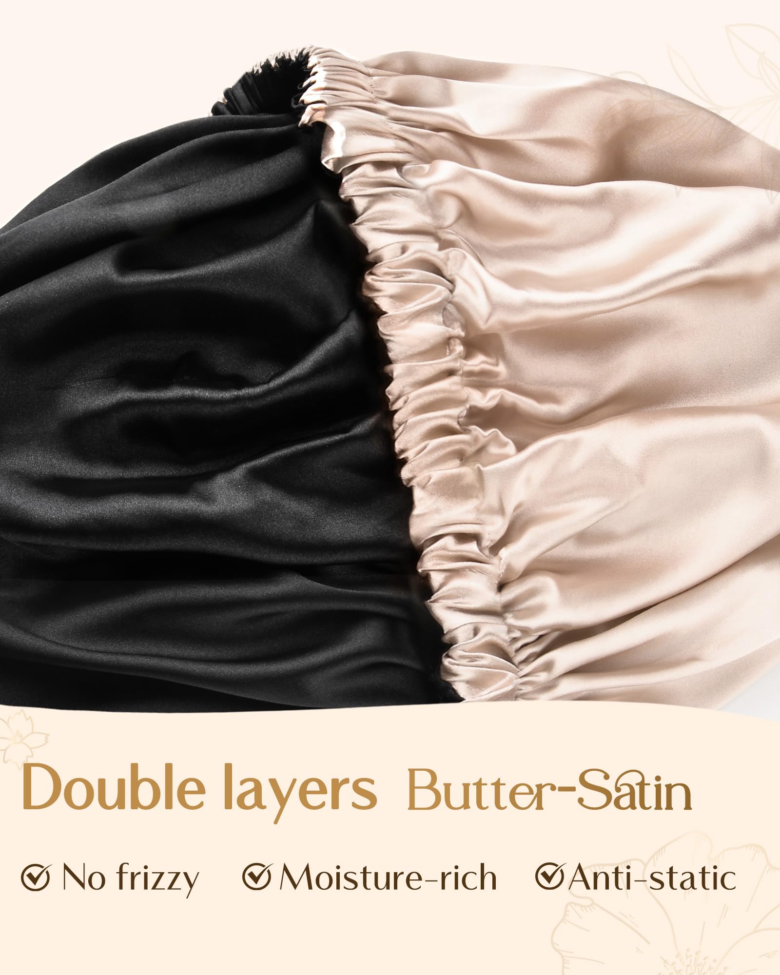 YANIBEST reversible bonnet showing two colors and clean-sheet protection