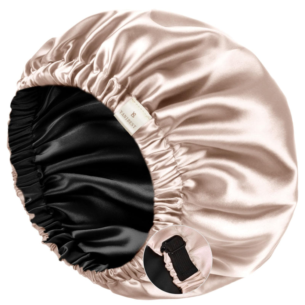 YANIBEST satin bonnet front view showing smooth finish and protective fit