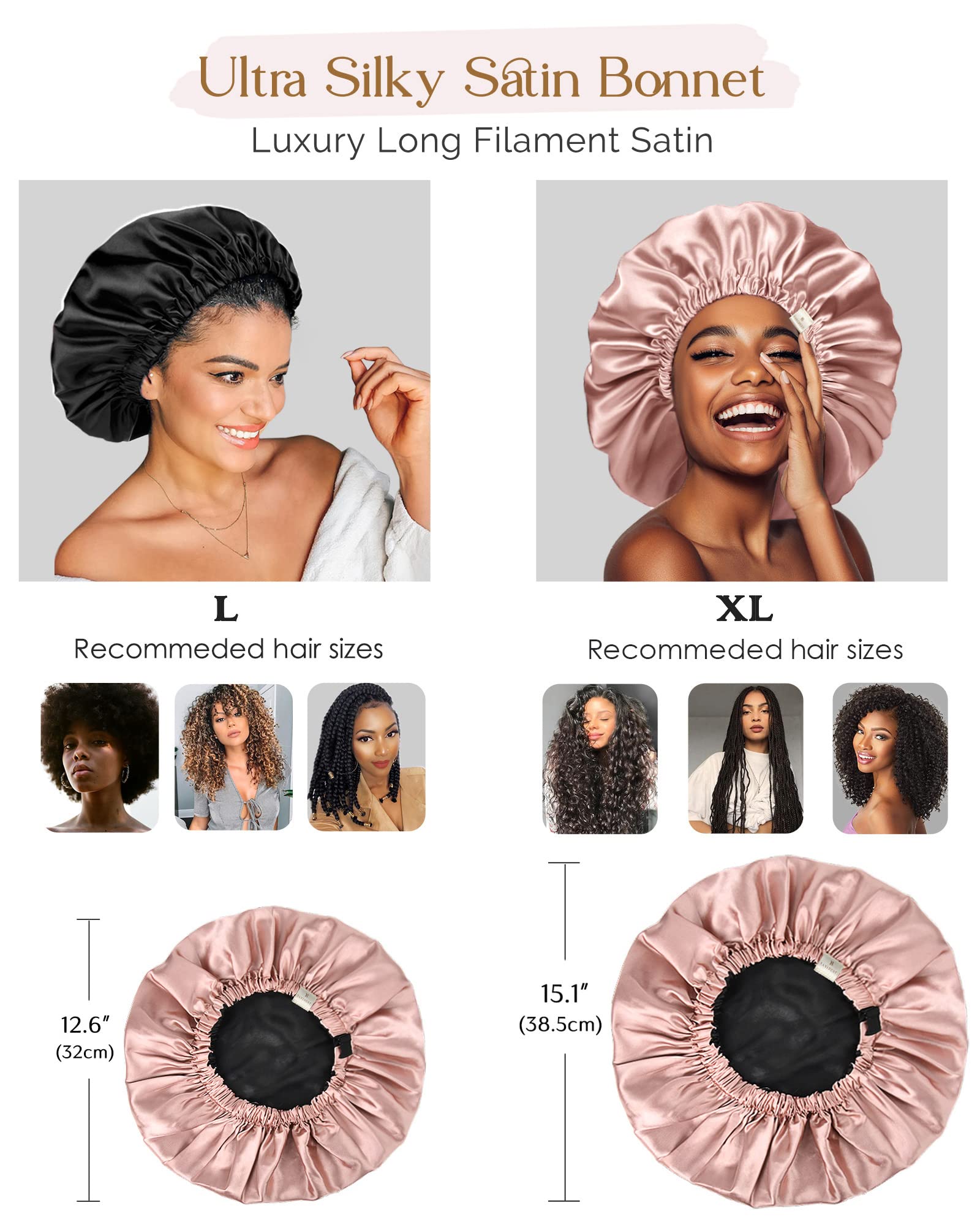 YANIBEST bonnet worn by woman side profile preserving hairstyle and reducing frizz