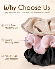 YANIBEST stretched scrunchie showing elastic core, maintains stretch and hold