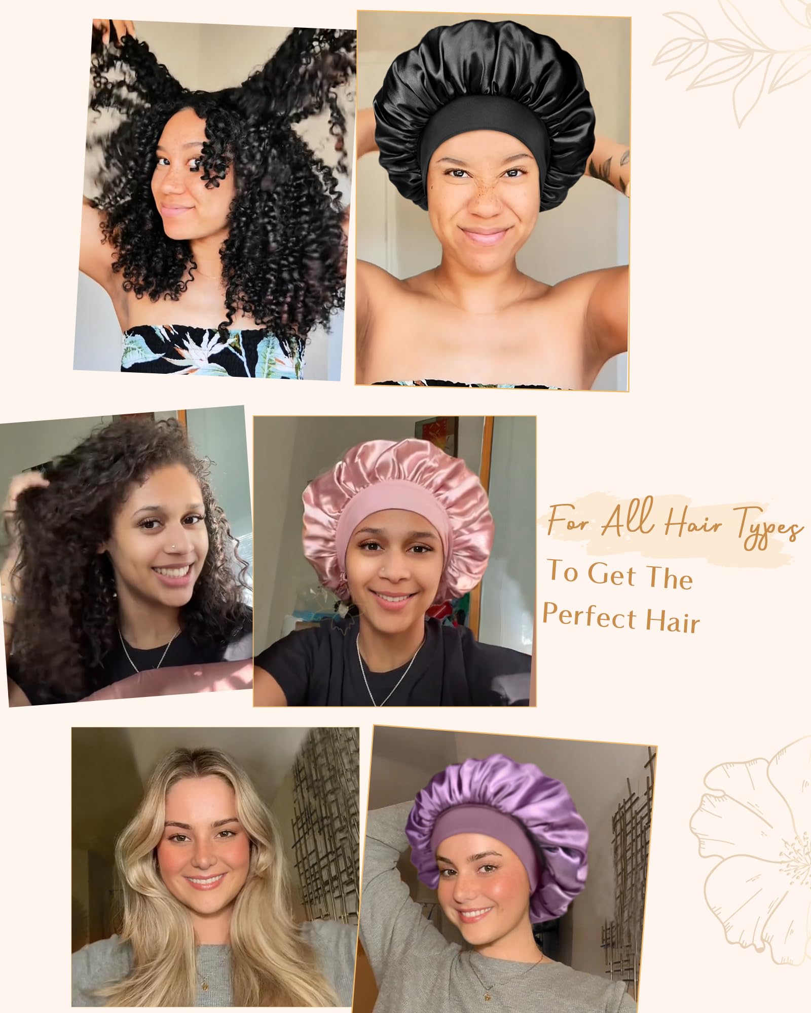 YANIBEST bonnet held in hand to show generous size and room for styles