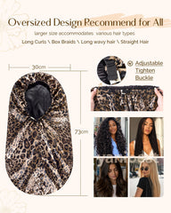 Model wearing YANIBEST with long curly hair to show roomy protection benefit