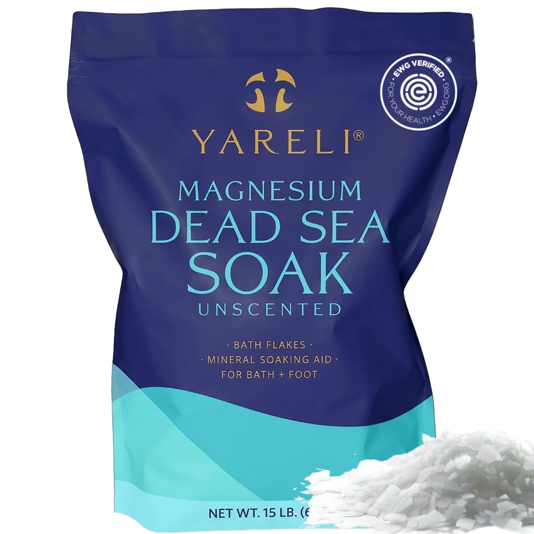 YARELI 15lb Dead Sea bag front view showing packaging and brand benefit