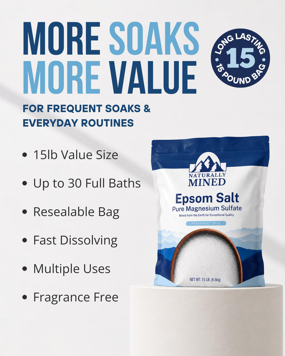 YARELI bag next to household items displaying true 15 lb scale