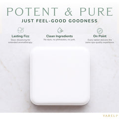 YARELI tablet close-up texture highlighting pressed, slow-dissolve quality