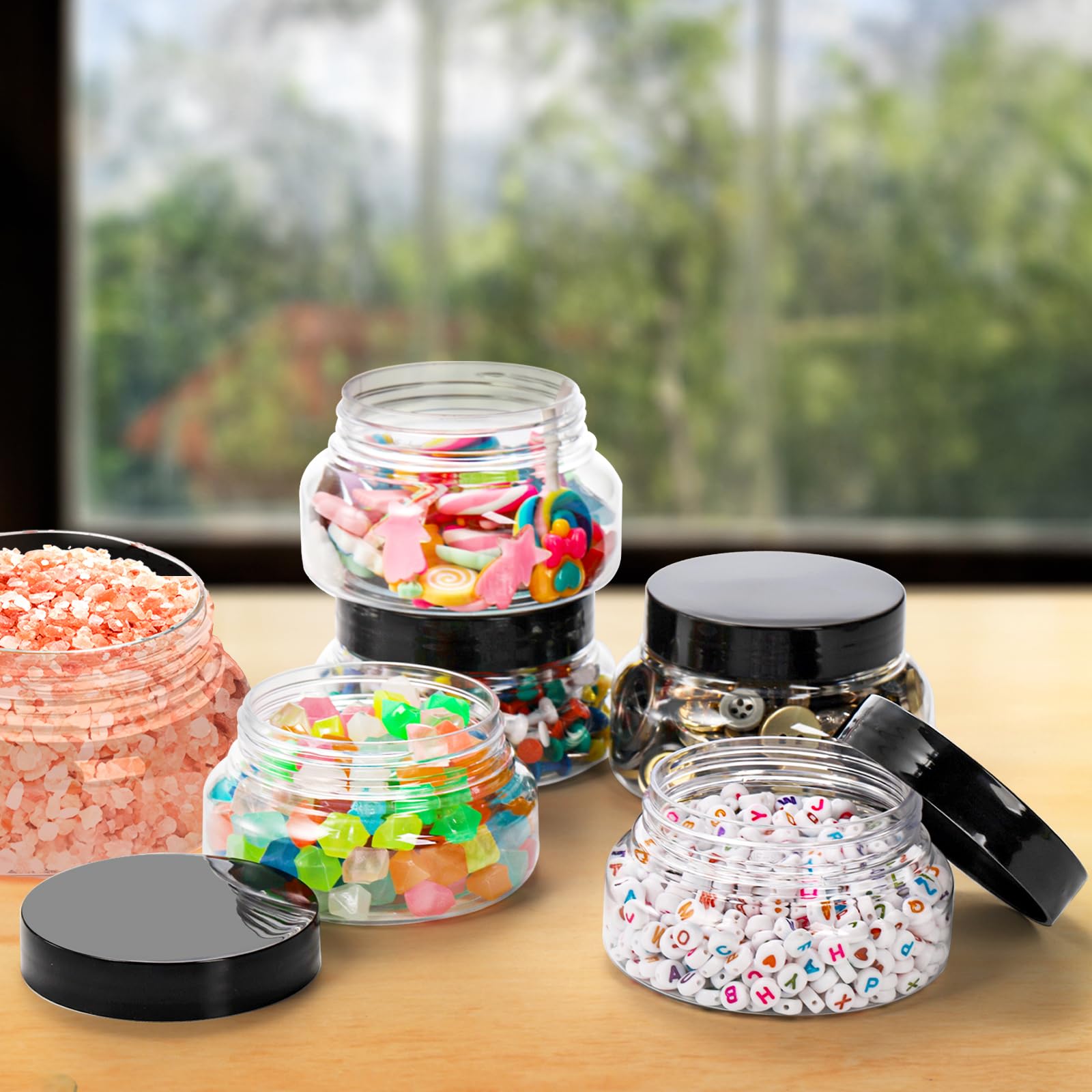 yarlung multiple jars on shelf highlights uniform presentation for retail