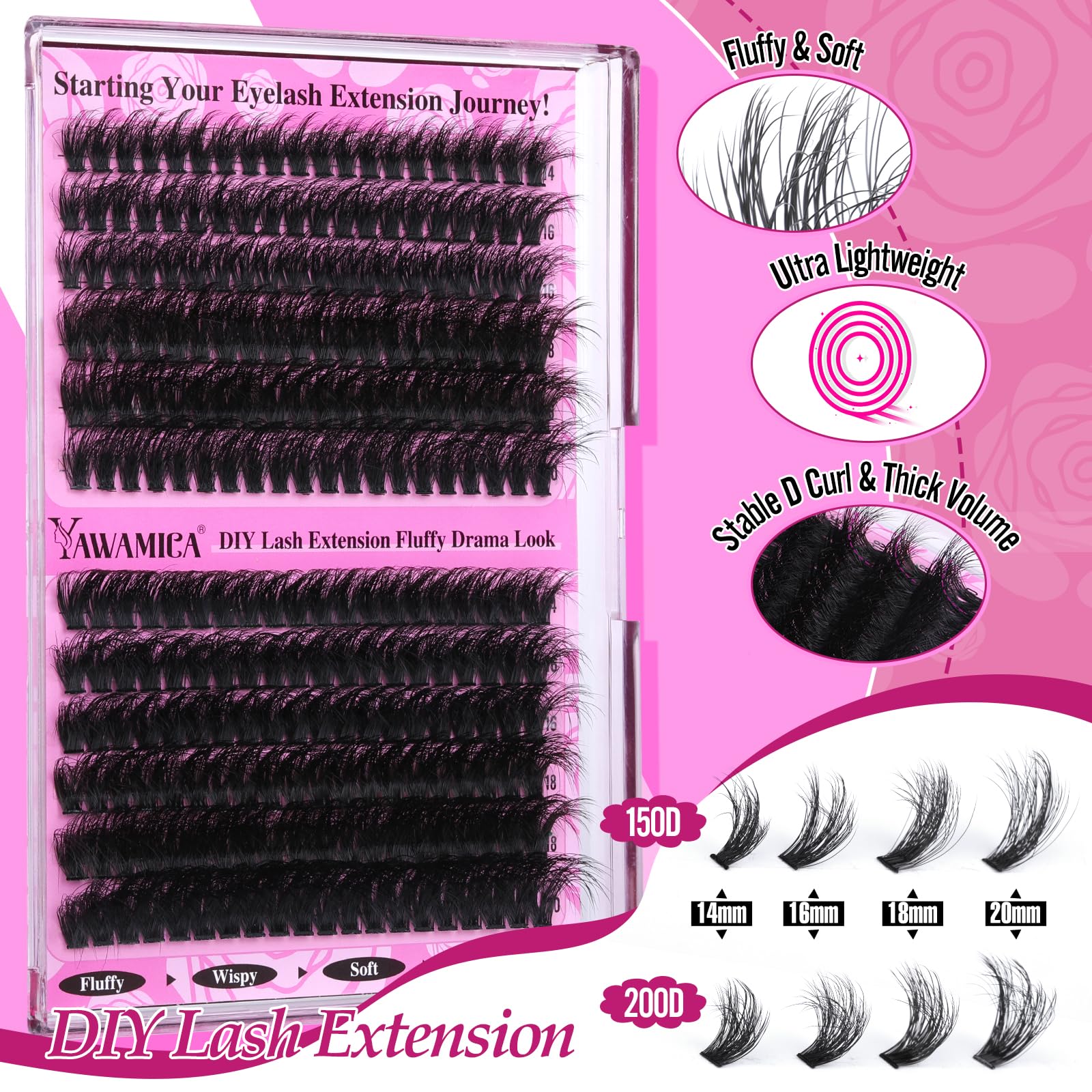 Yawamica lash bond and remover bottles illustrating secure wear and gentle removal