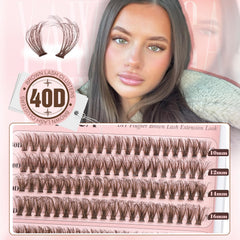 Close-up of Yawamica cluster lashes texture showing soft Korean fibers for comfortable wear