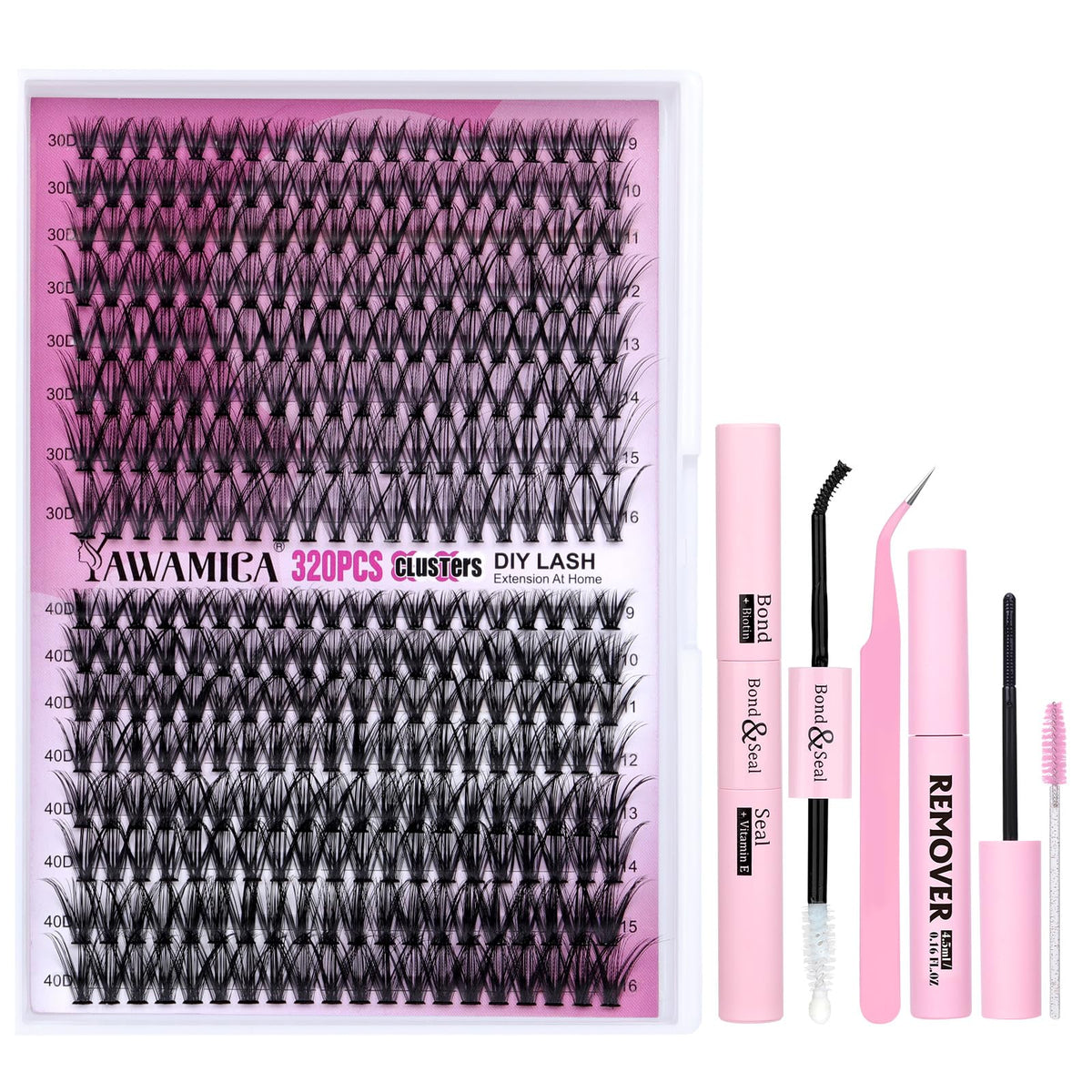 Yawamica kit front packaging showing all contents and benefits