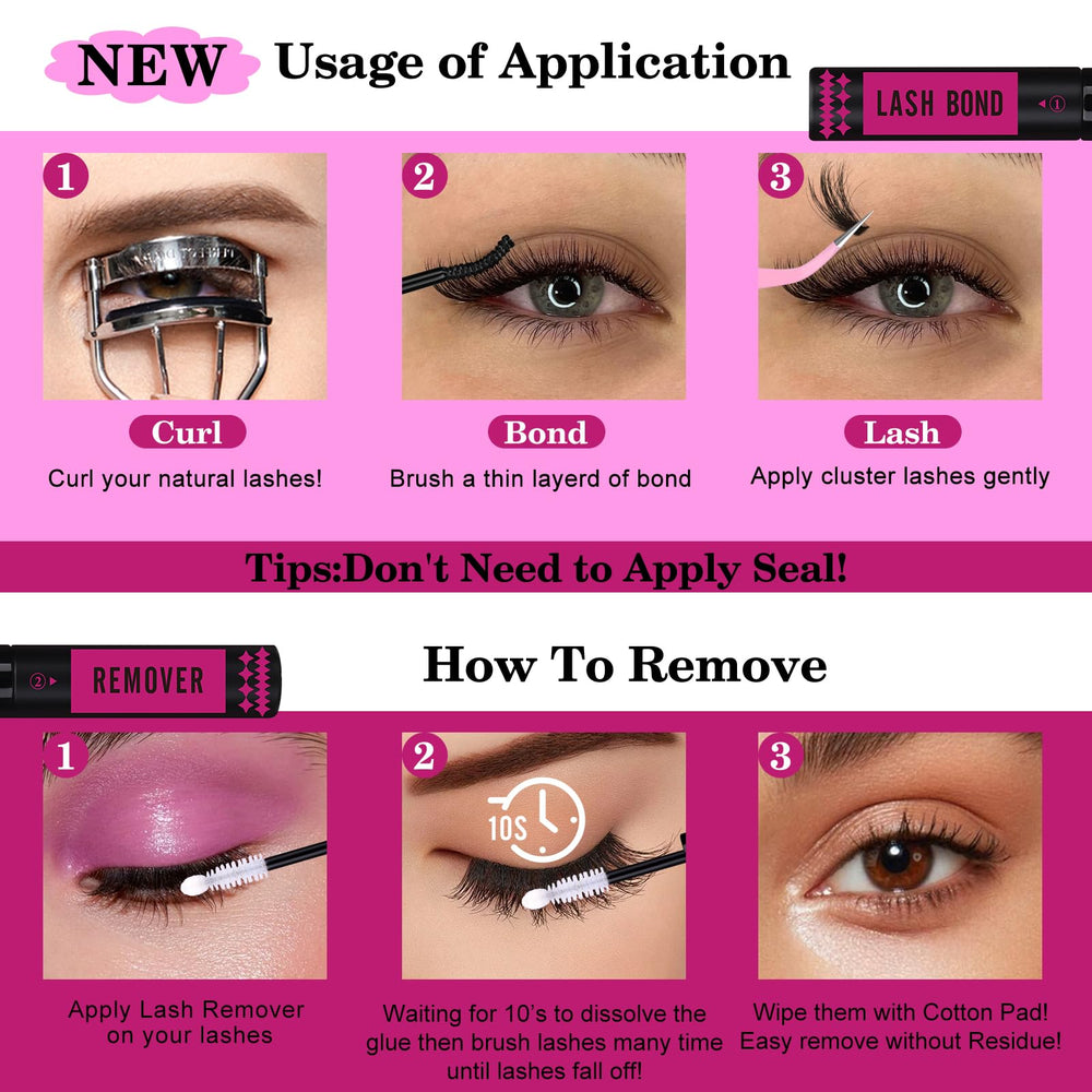 Yawamica before and after lifestyle shot showing fuller lashes and enhanced eyes