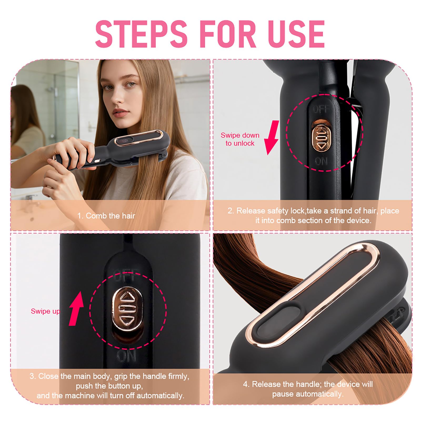 yaxiuuy USB port and LED power indicator showing convenient rechargeable operation