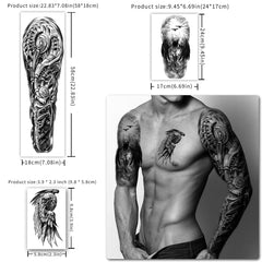 yazhiji detailed close-up of full-arm sleeve art showcasing realistic texture