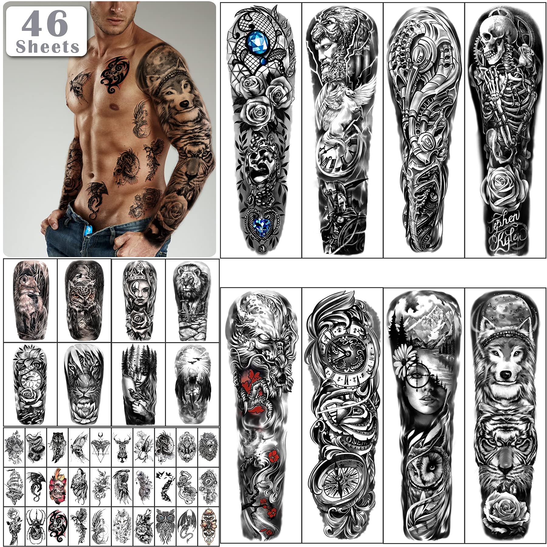 yazhiji front packaging showing 46-sheet assortment and waterproof benefit