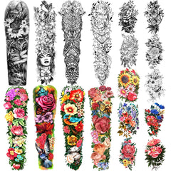 Yazhiji full-arm sleeve front view showing large coverage and realistic look