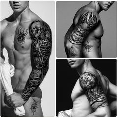 yazhiji lifestyle photo of man wearing sleeve tattoo demonstrating bold style