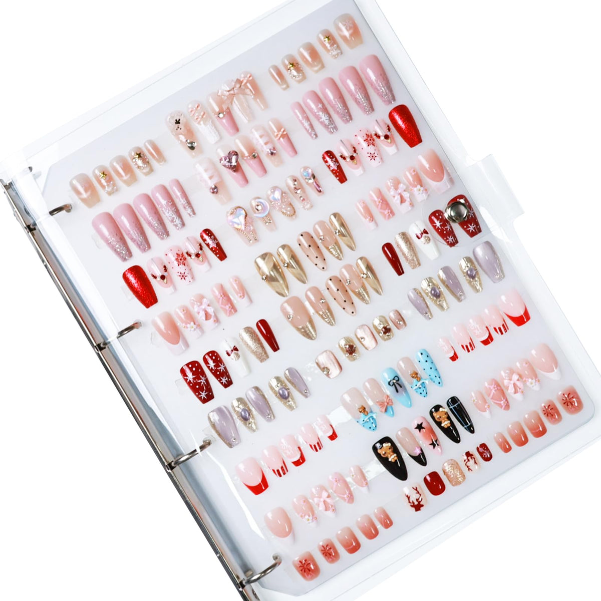 Yazikisa front cover view showing clear PVC and neat nail display for quick access