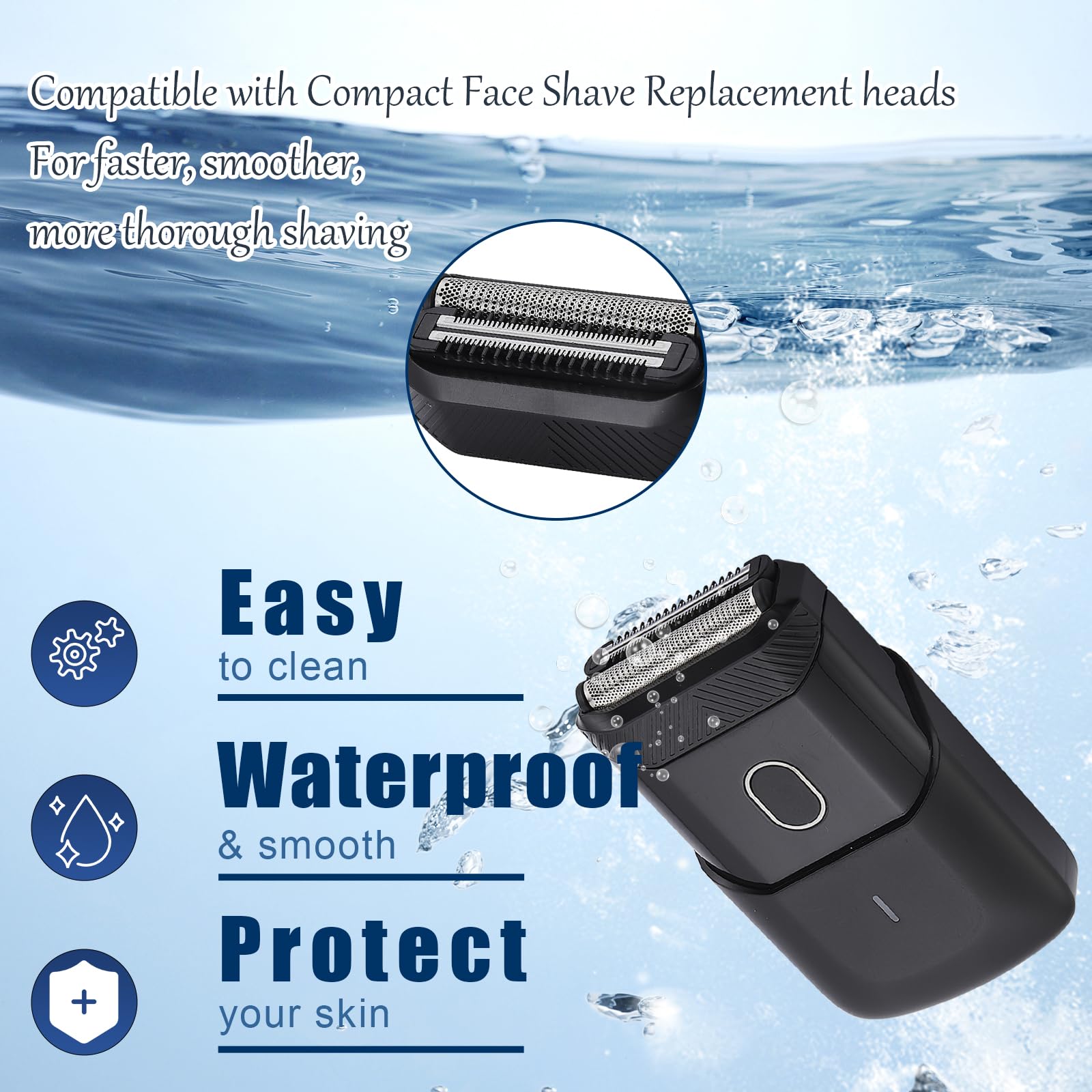 YAZIYIR replacement blade next to coin showing compact size and travel convenience