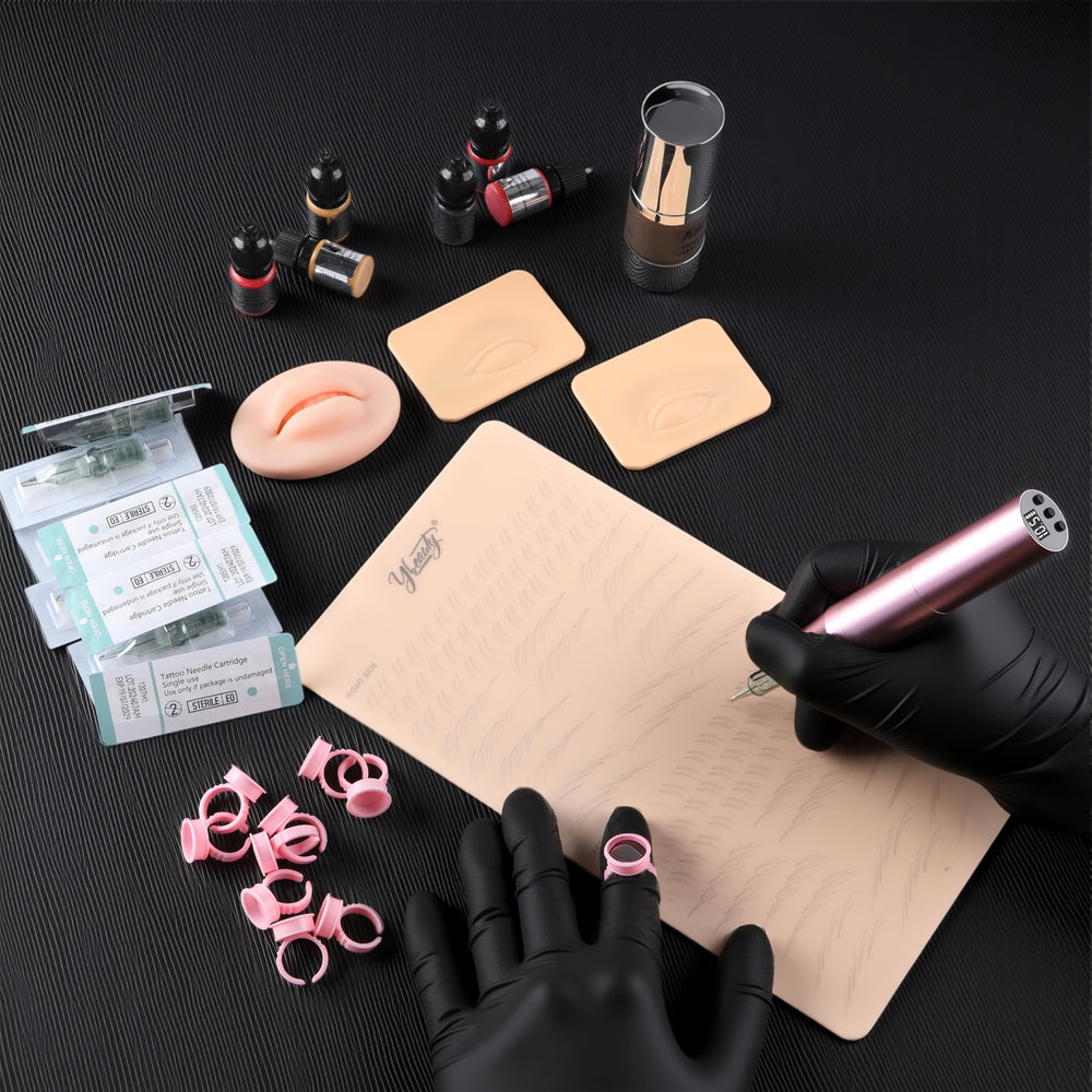 Ybeauty staged kit on table showing ready-to-use professional supplies