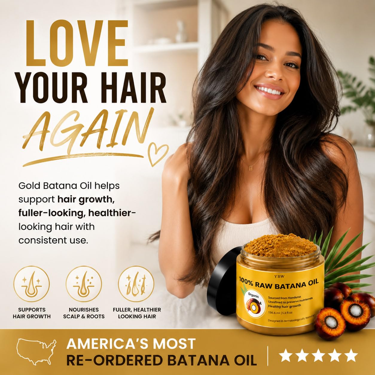 YBW massaging batana paste into beard for softer, fuller facial hair
