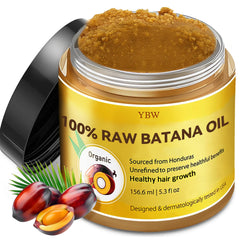 YBW jar front view showing raw batana oil paste and nourishing benefits