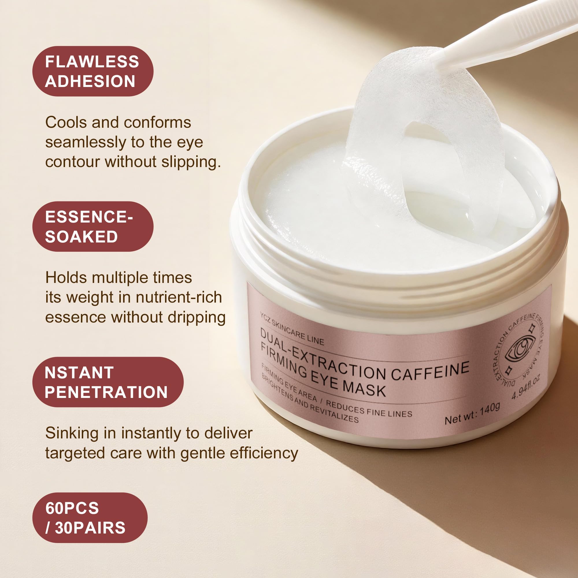 ycz patches beside nighttime skincare for calming pre-sleep treatment