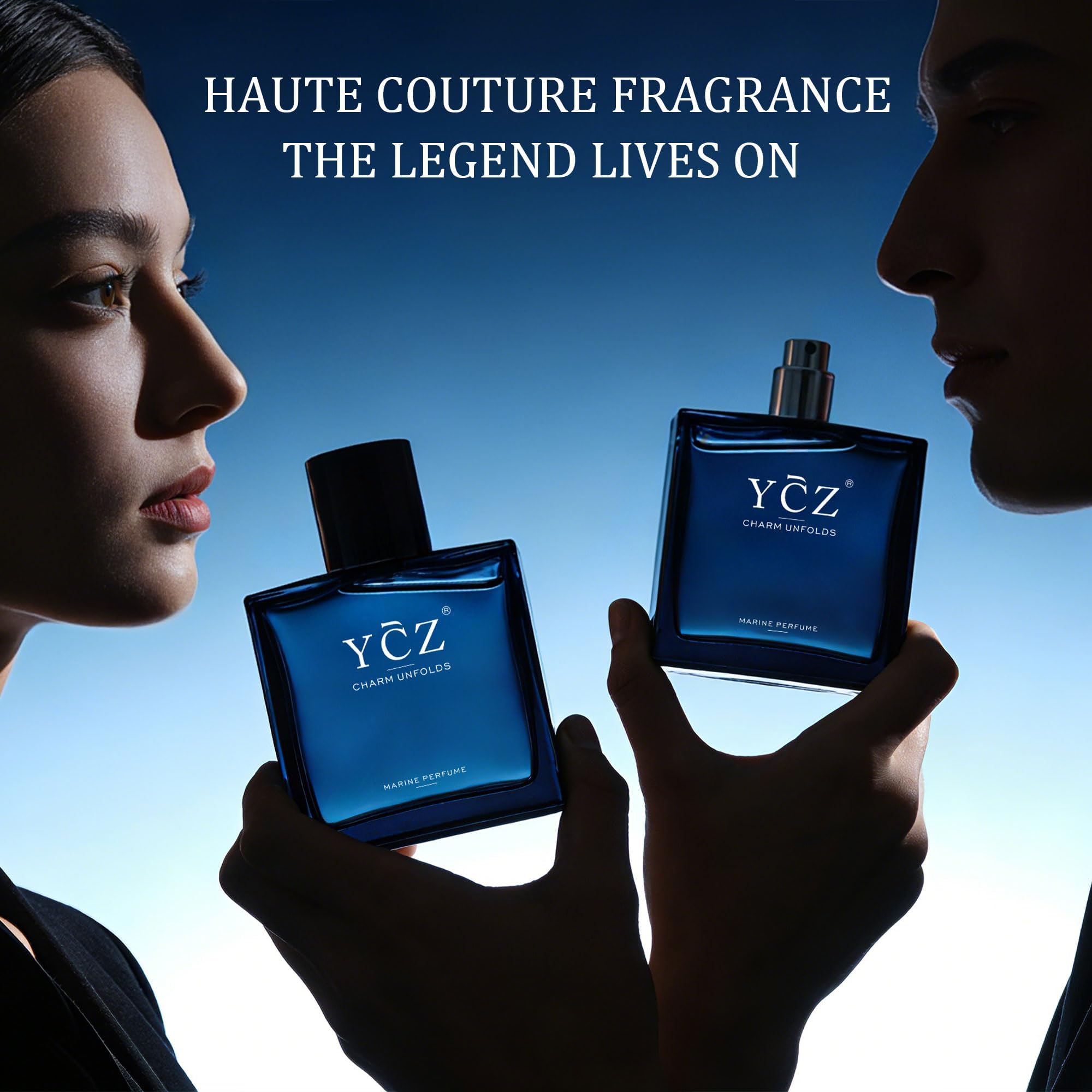 Ycz close-up label emphasizing scent name and refined branding effect