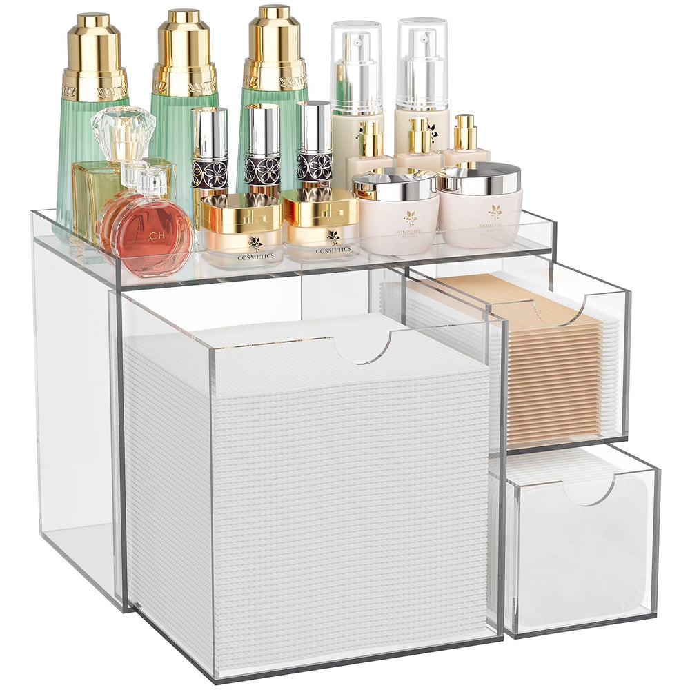YD Youdepot front view showing clear acrylic organizer and tidy storage benefit