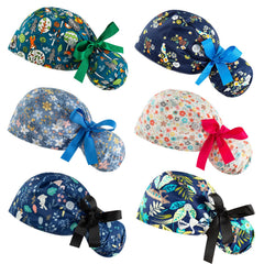 YEAJOIN front view of six-pack caps showing patterns and packaging, convenient rotation