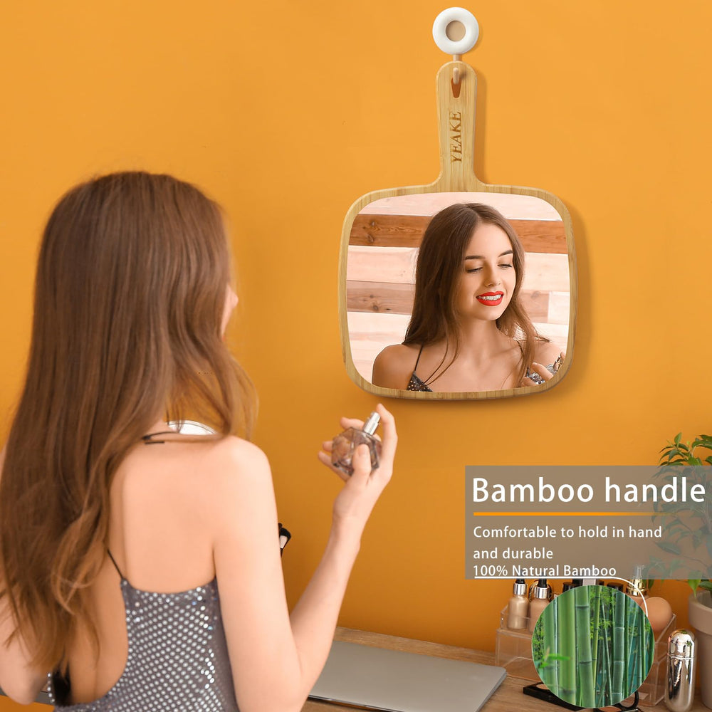 YEAKE close-up of bamboo handle highlighting ergonomic grip and durability