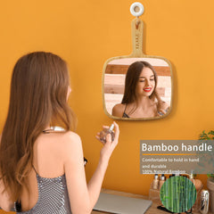 YEAKE close-up of bamboo handle highlighting ergonomic grip and durability