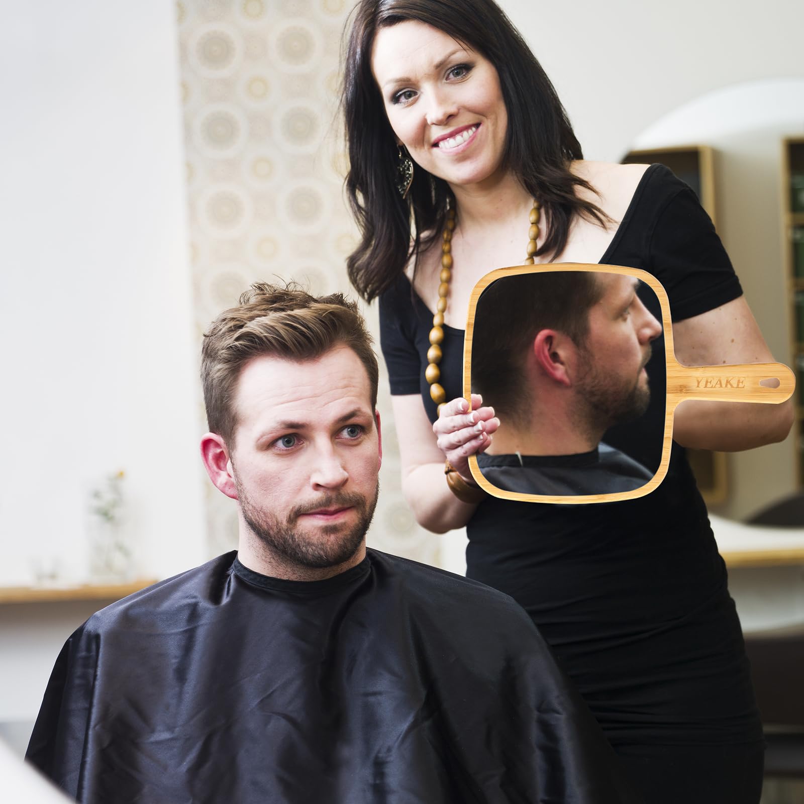 YEAKE mirror hanging on wall for hands-free shaving and convenience