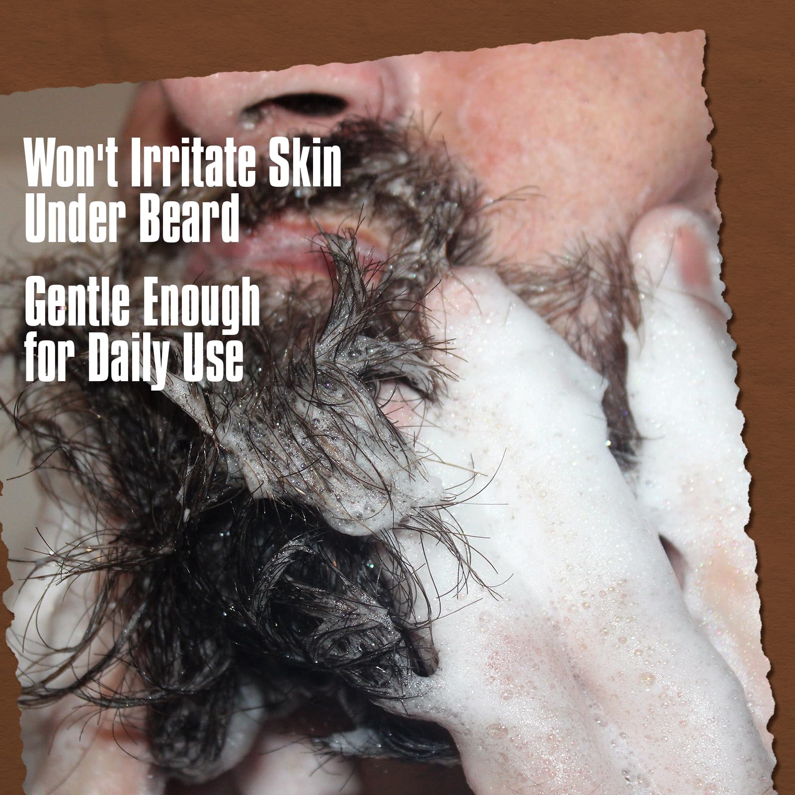 YEALIR shampoo lather texture, cleans beard fibers and refreshes skin quickly