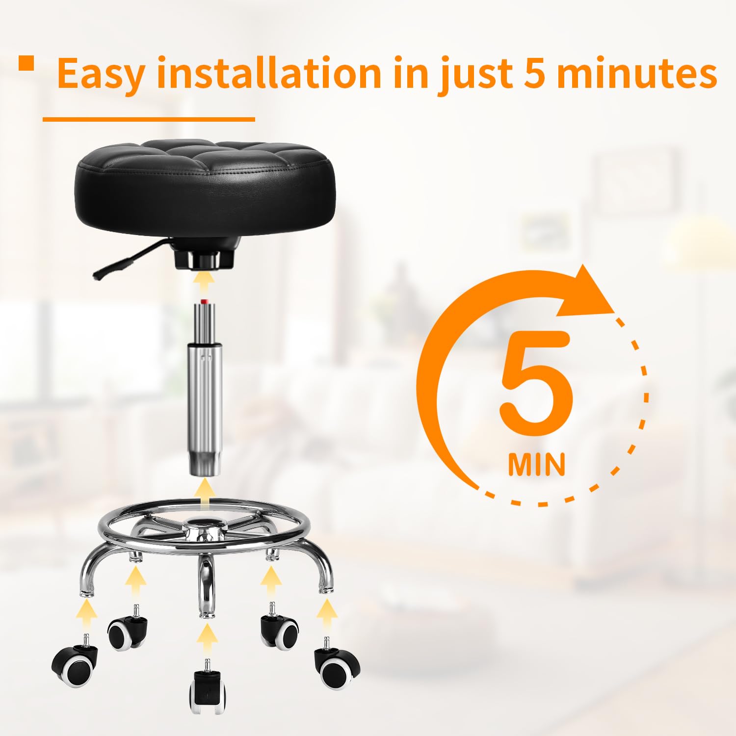 YEEZEE stool in salon environment enhancing workflow benefit