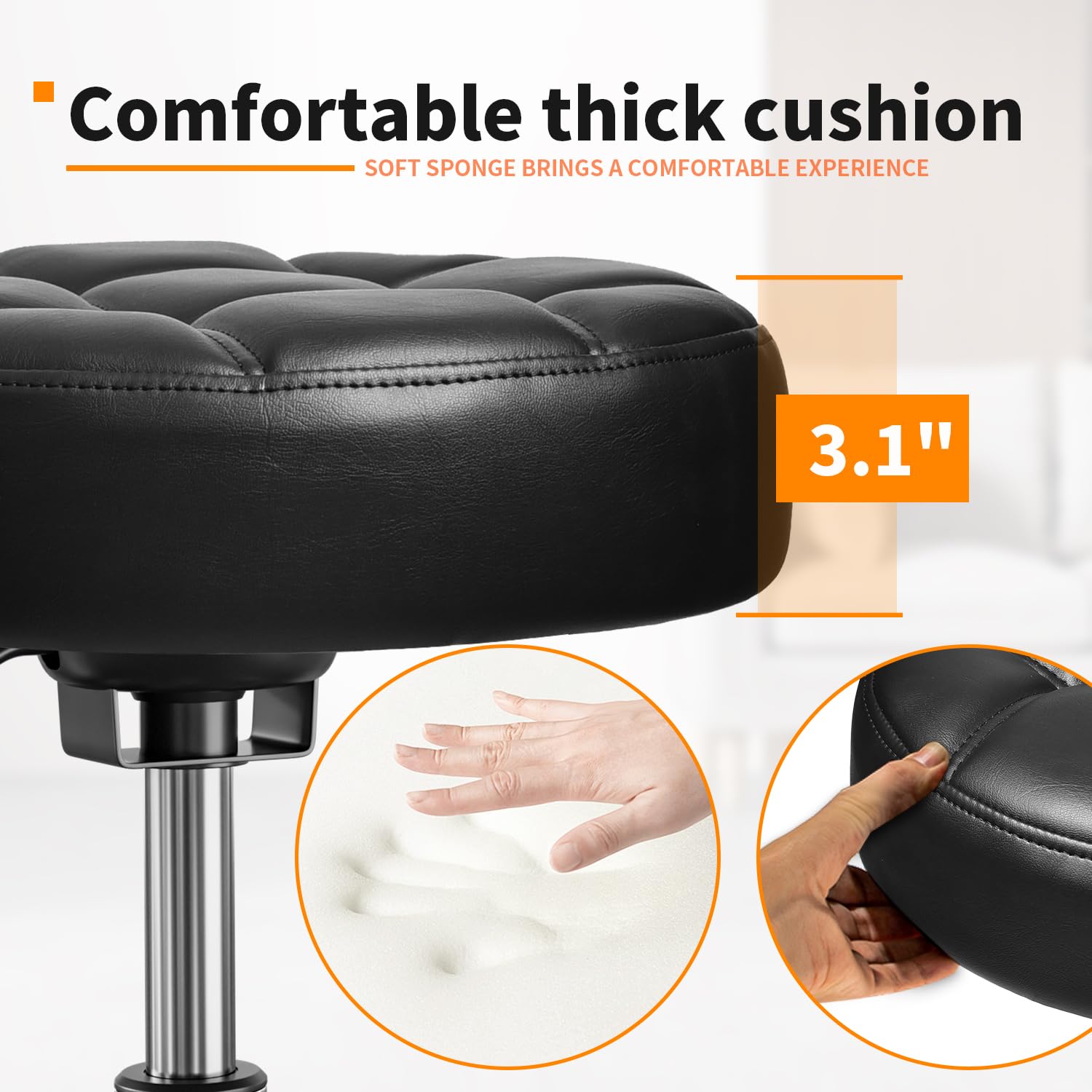 YEEZEE close-up of 14.6-inch cushion highlighting comfort benefit