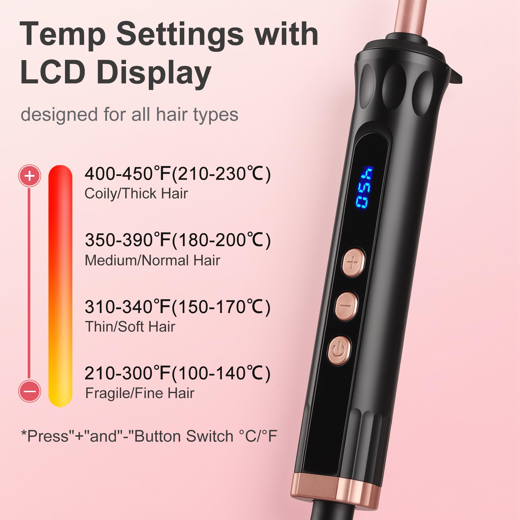 YEGUBEGU digital display and controls showing temperature precision for tailored styling