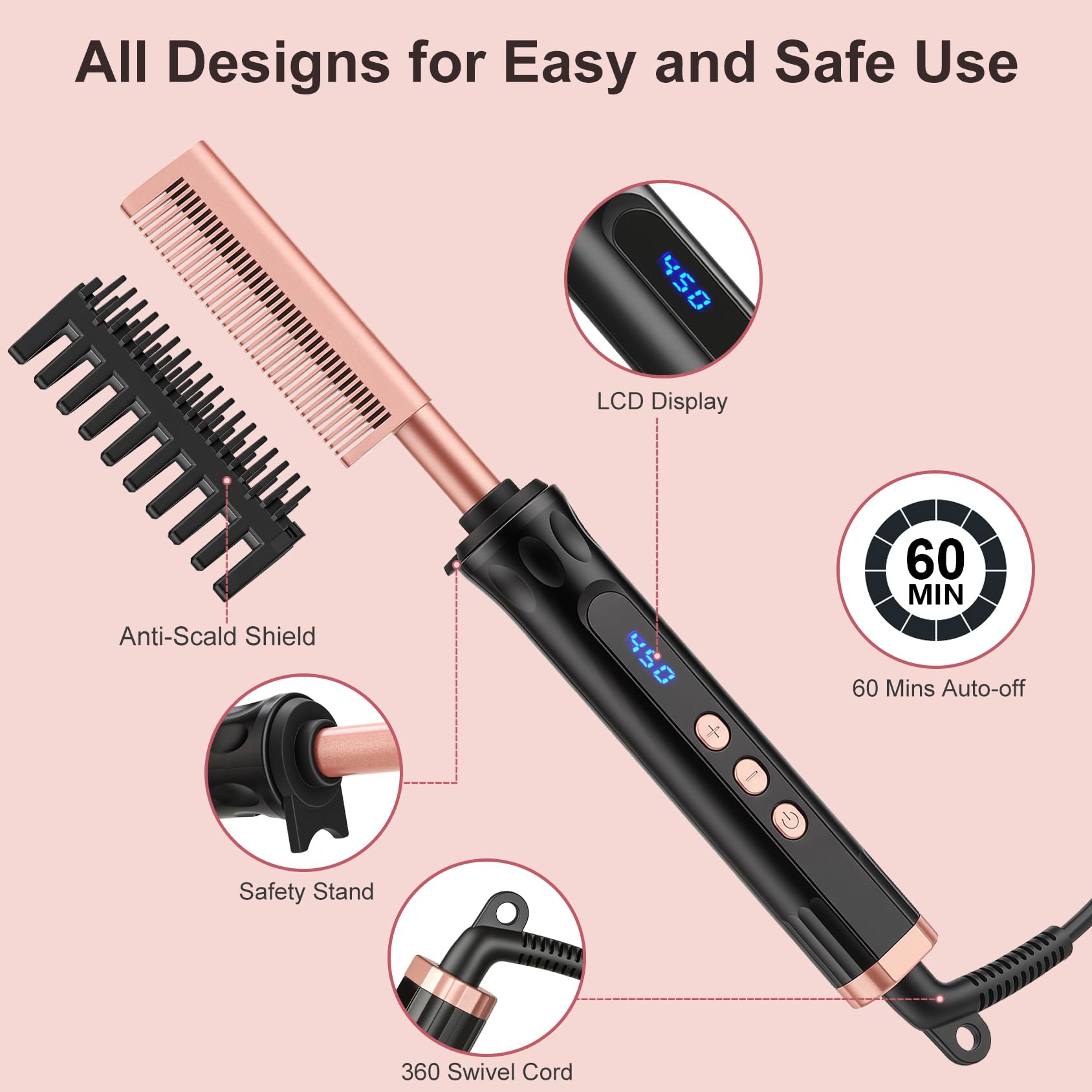 YEGUBEGU travel pouch with comb showing compact storage for on-the-go convenience