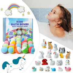 Yekery colorful bath bomb texture and color detail, shows gentle ingredients